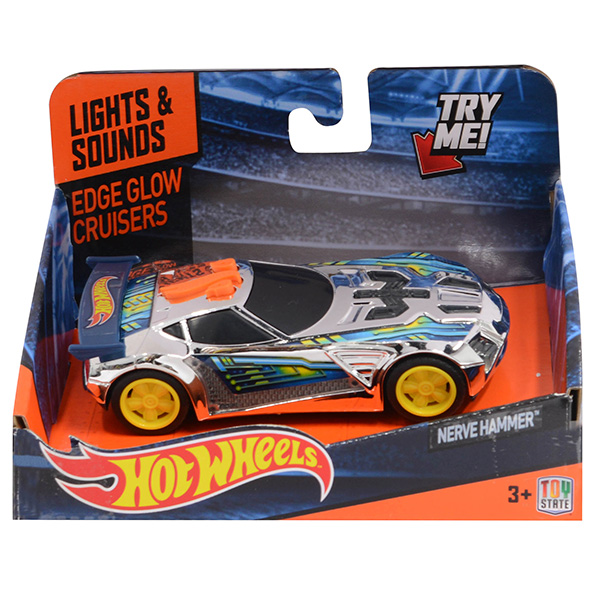 Машинка Hot Wheels со светом и звуком Спойлер, синий, 13,5 см от Toy